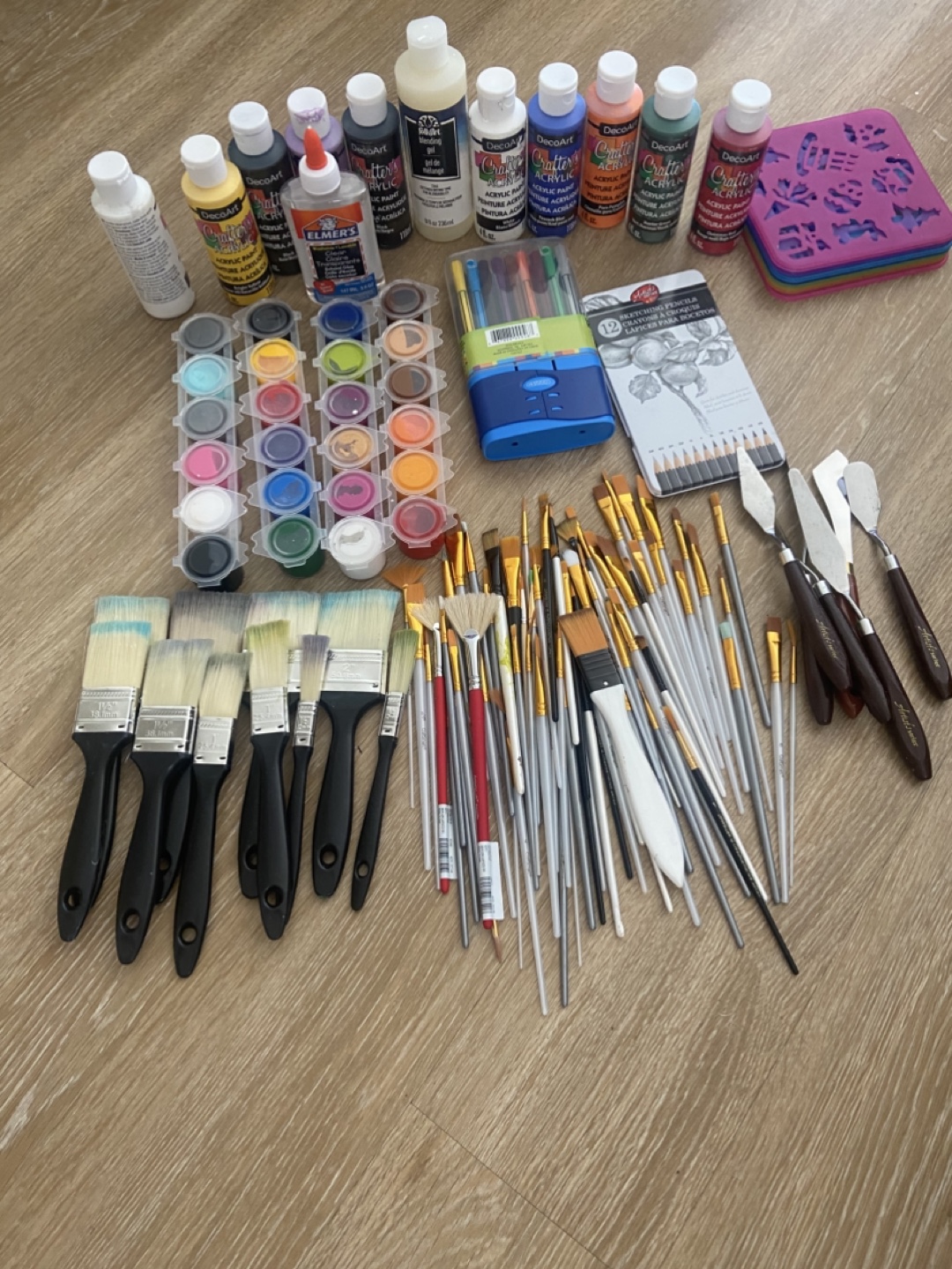 Art Supplies Bundle - Paints, Brushes, Canvases & More!
