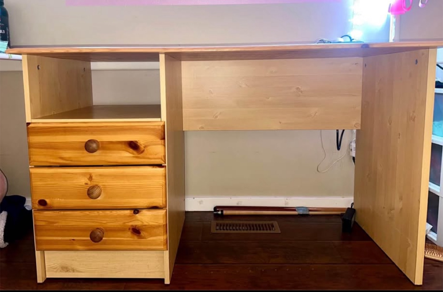Wooden Desk with Drawers