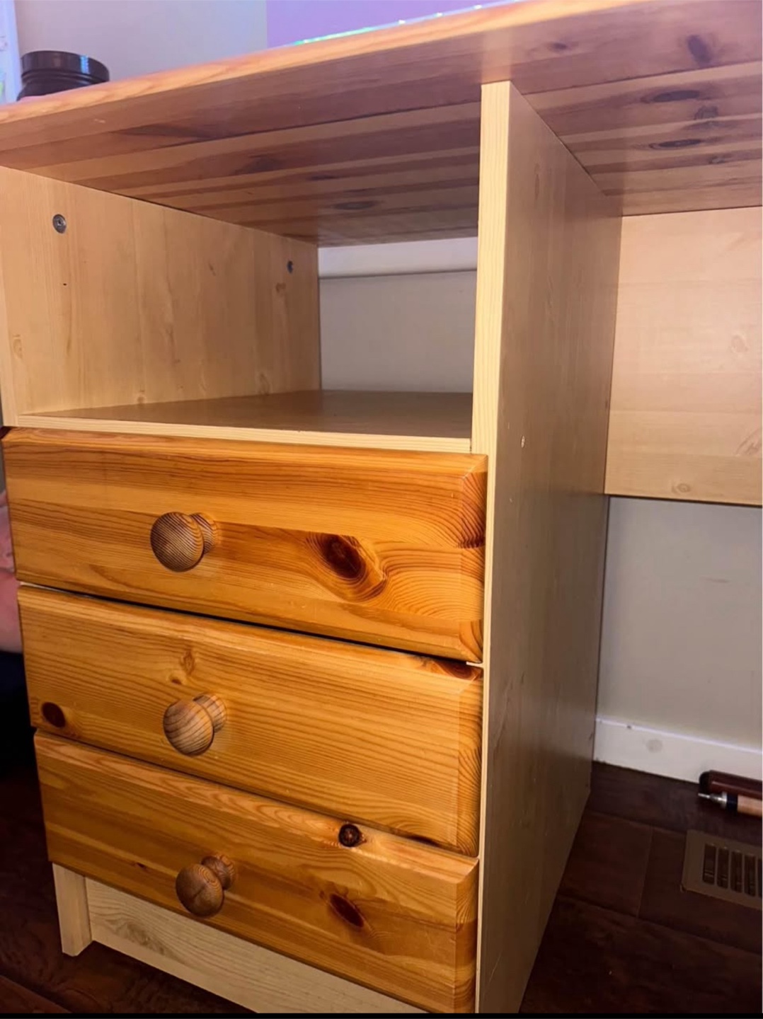 Wooden Desk with Drawers - photo 2