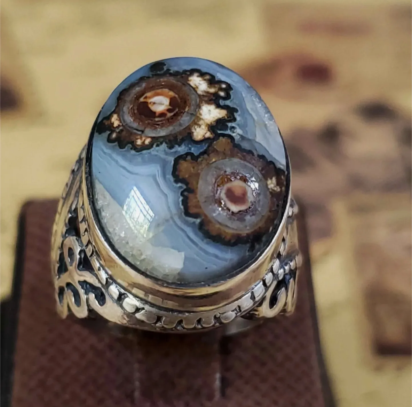 Vintage Silver Ring with Stone thumbnail