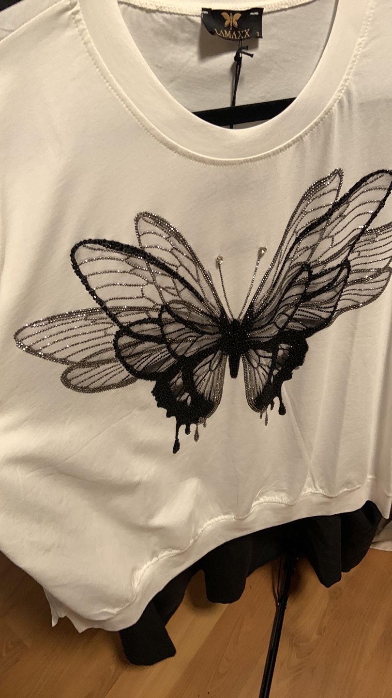 LAMAXX White Butterfly T-Shirt