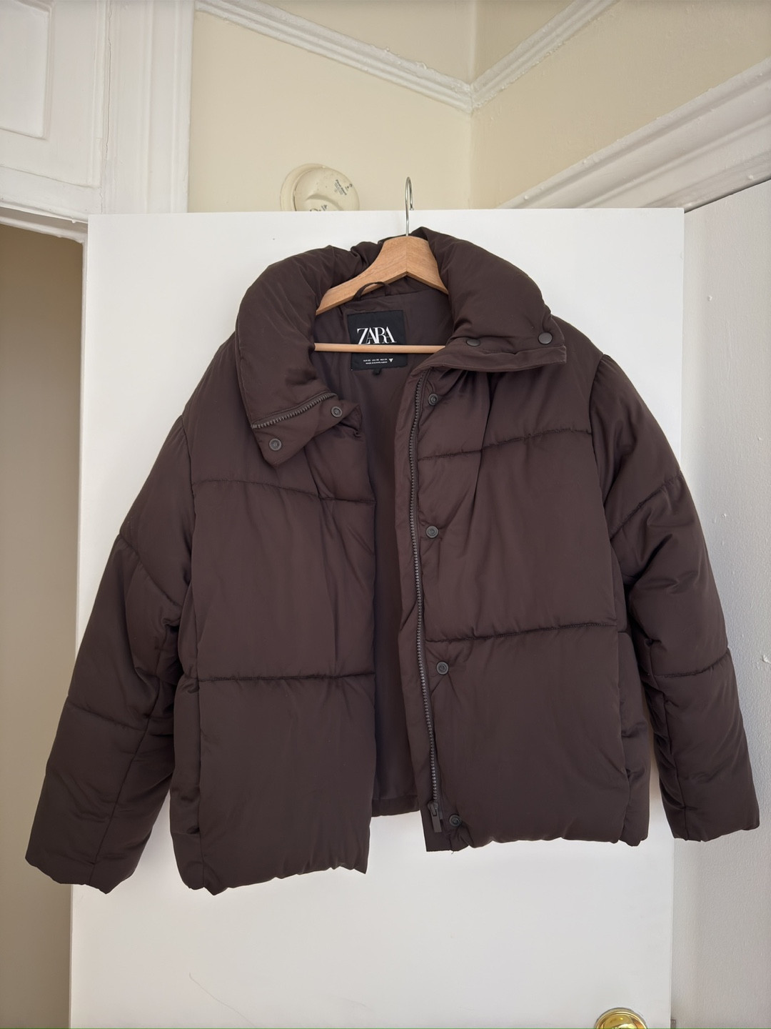 Zara Brown Puffer Jacket XS - photo 2