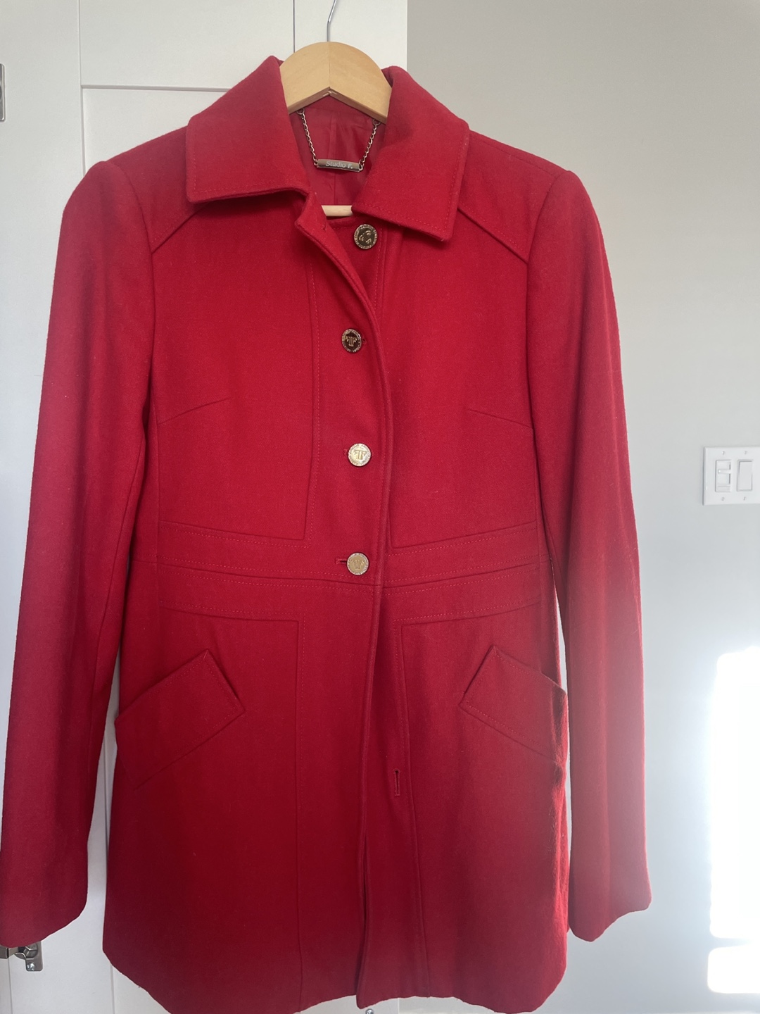 Studio F Red Wool Coat
