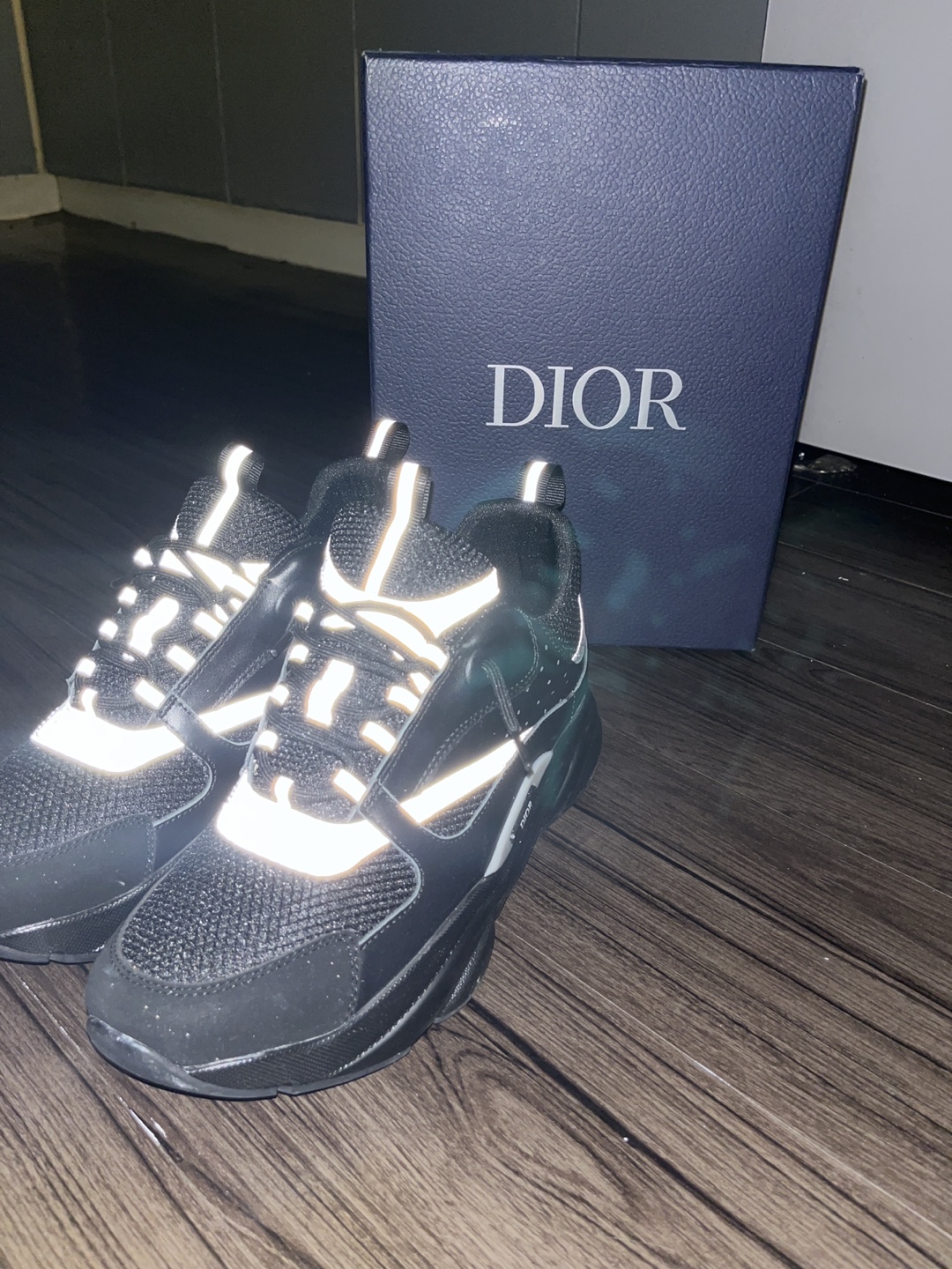 Dior B22 Black Reflective Sneakers - photo 3