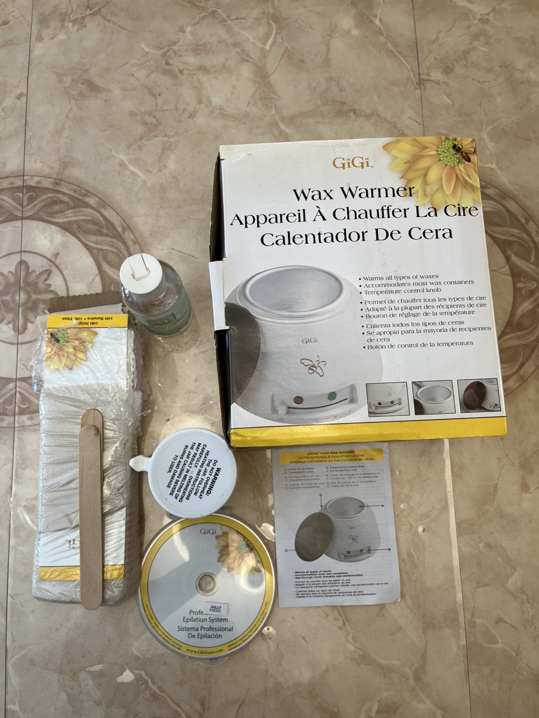 Wax Warmer Kit and Cotton wax strips