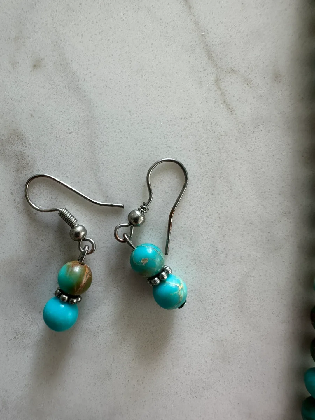 Turquoise Bead Necklace & Earring Set image indicator(3)