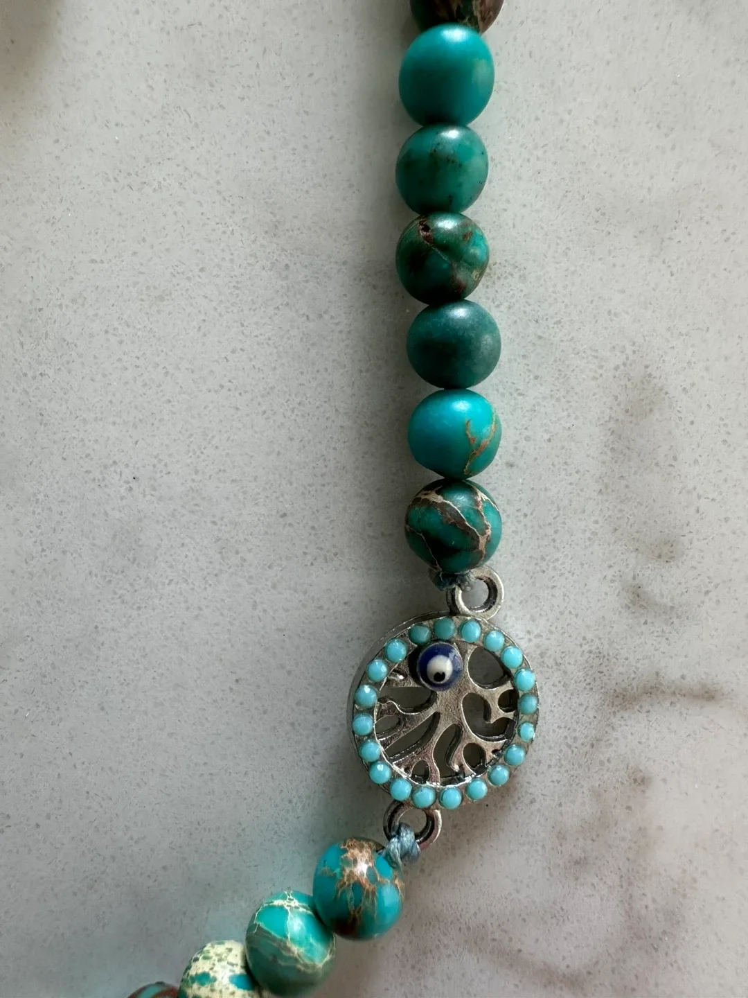 Turquoise Bead Necklace & Earring Set image indicator(2)