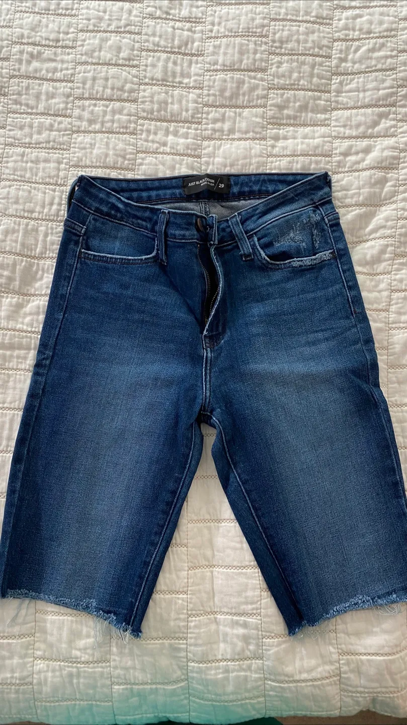 Just Black Denim Bermuda Shorts - Size 29 thumbnail