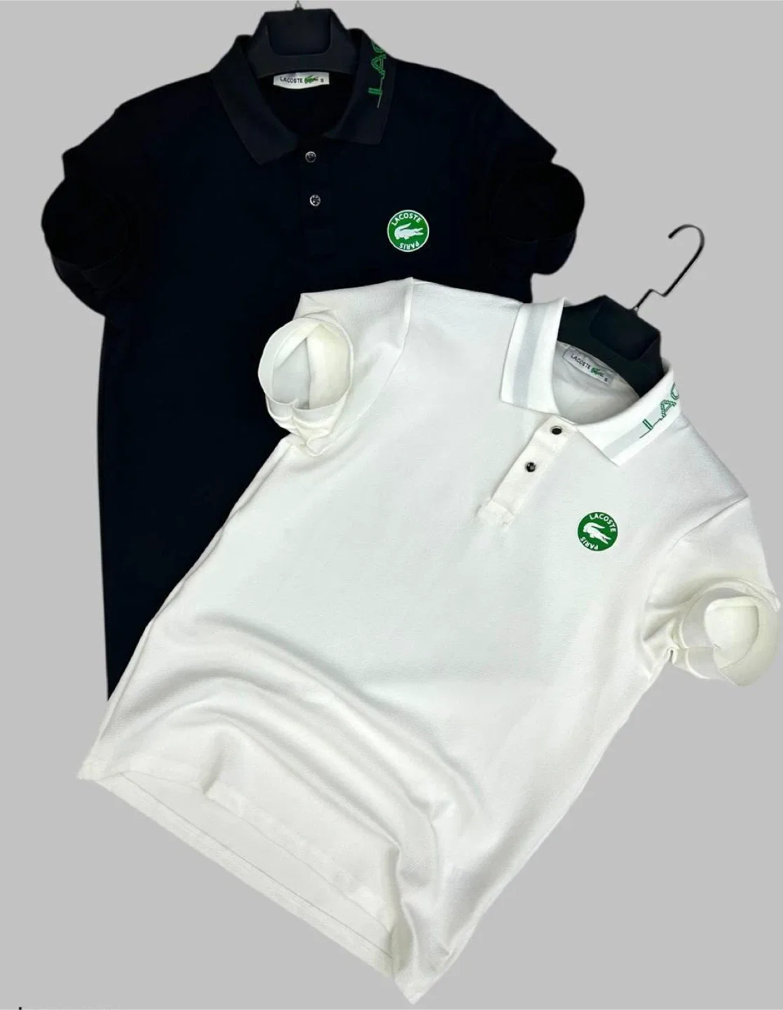 Premium Lacoste Polo Shirts – Black & White thumbnail