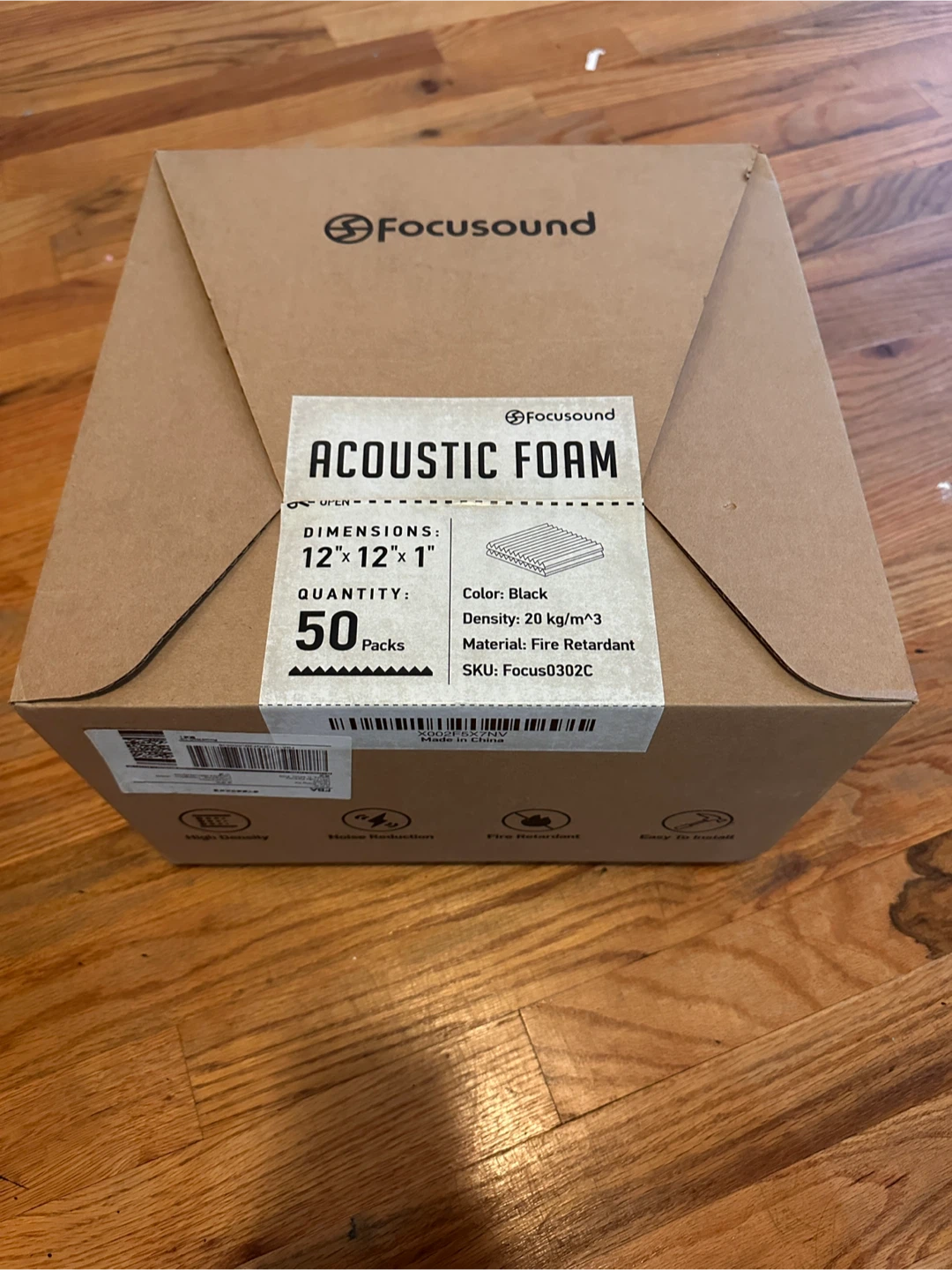 Focusound 50 Pack Acoustic Foam Panels - NEW