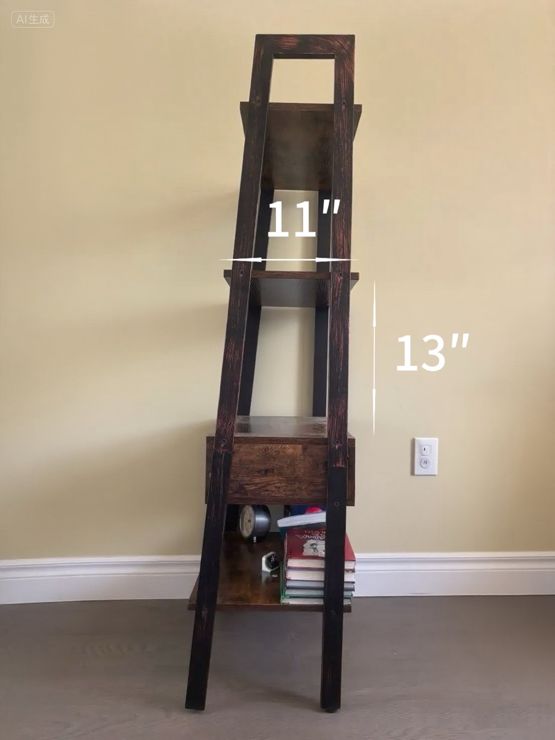 WOODEN SHELF + DRAWER - photo 3