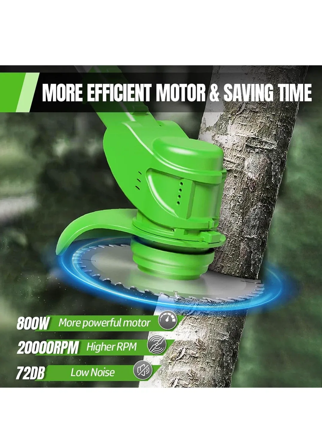 4-in-1 Multifunction Cordless Electric Weed Wacker image indicator(4)