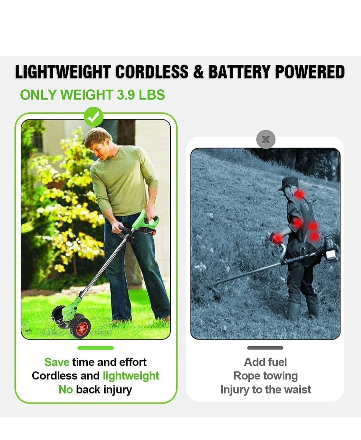 4-in-1 Multifunction Cordless Electric Weed Wacker image indicator(8)