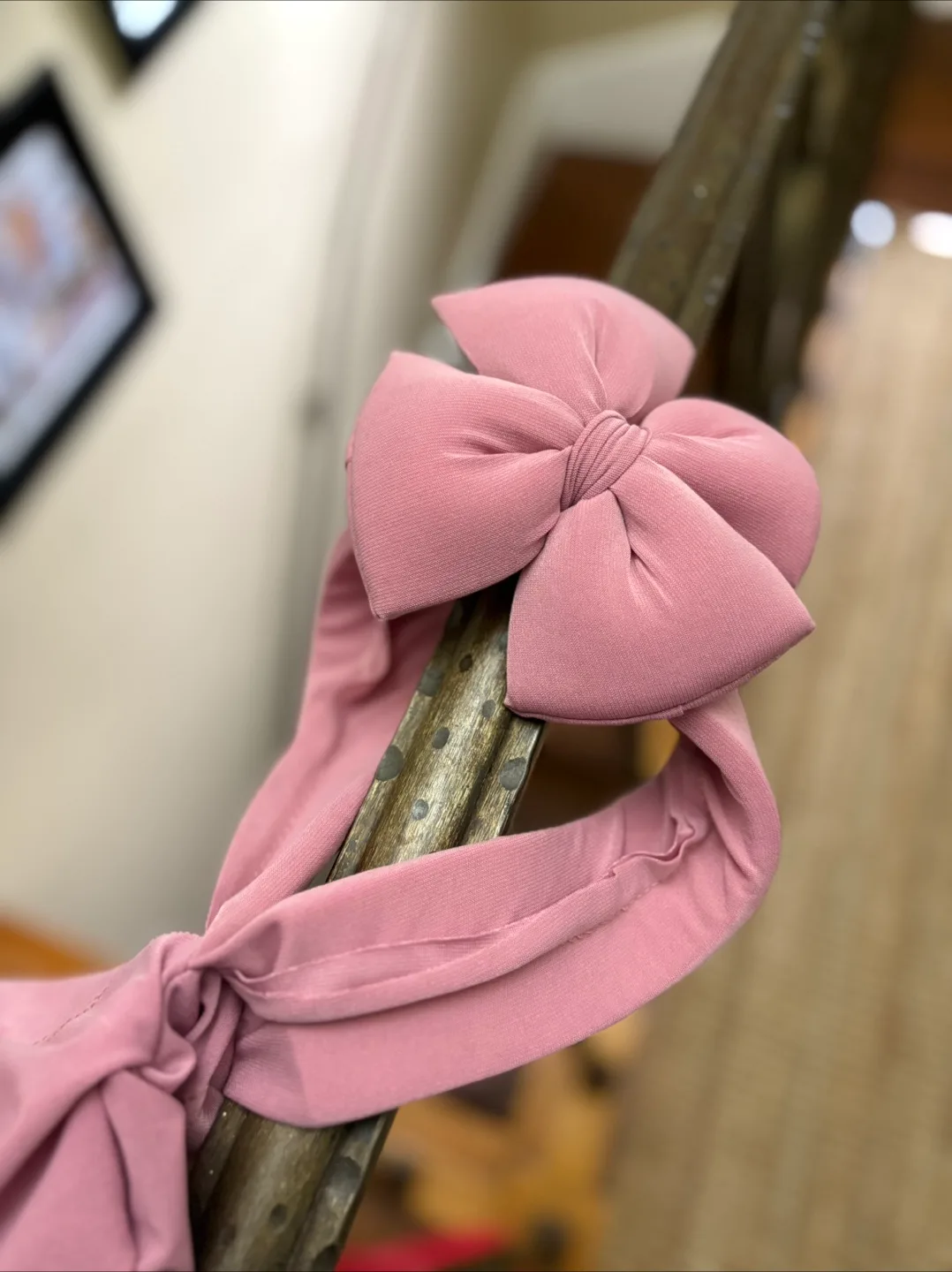 Pink Beanie Headband with Bow image indicator(2)