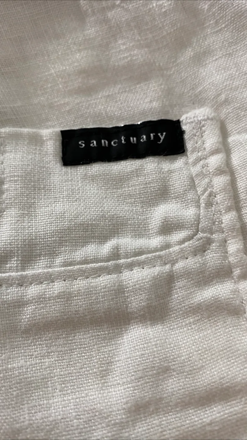 Sanctuary White Linen Pants image indicator(5)