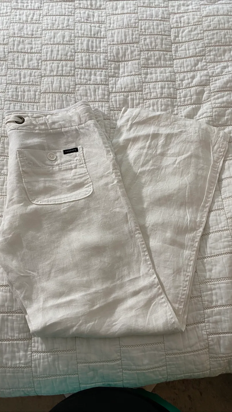 Sanctuary White Linen Pants image indicator(4)