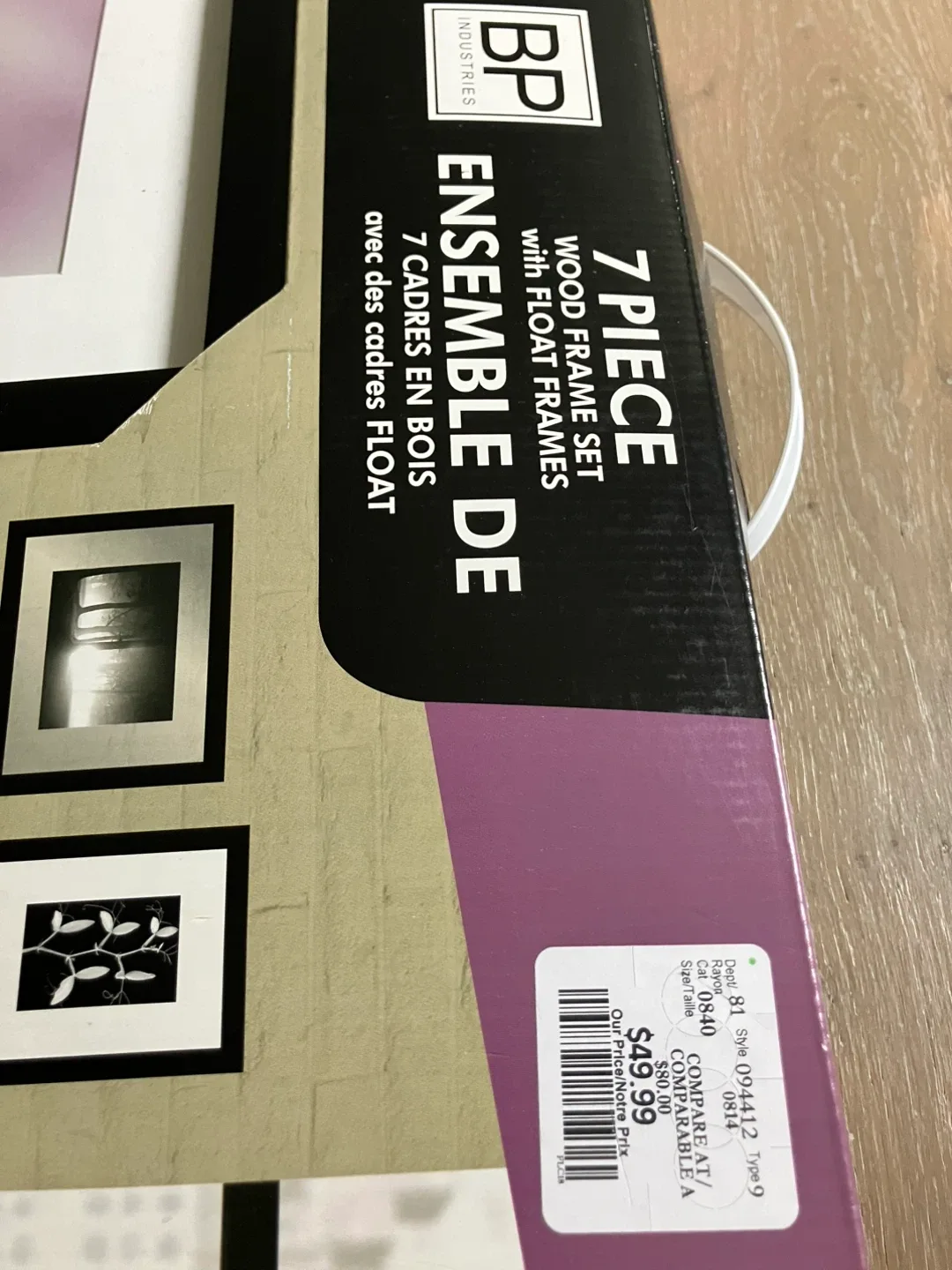 Picture Frame SET Black image indicator(3)