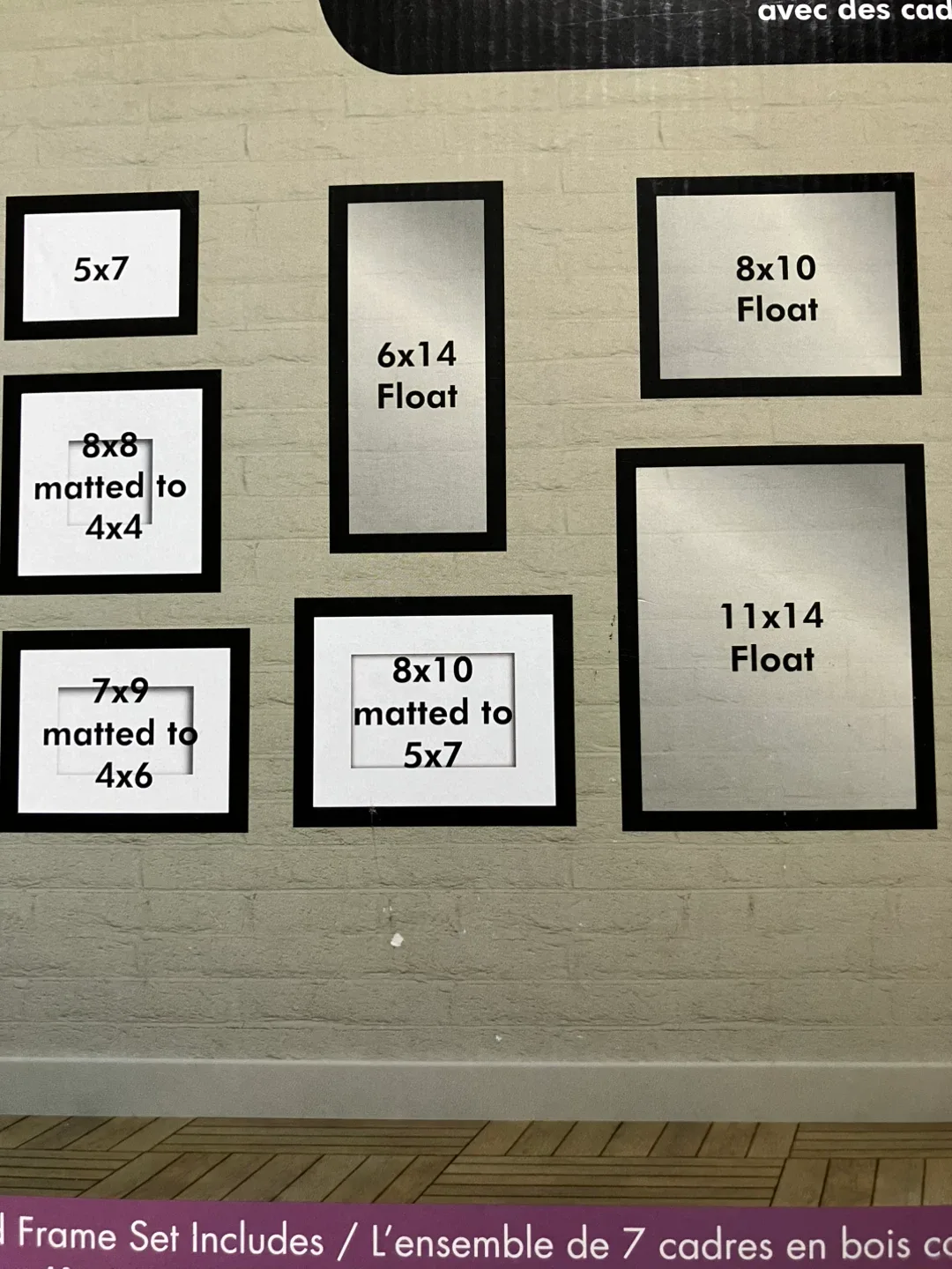 Picture Frame SET Black image indicator(9)