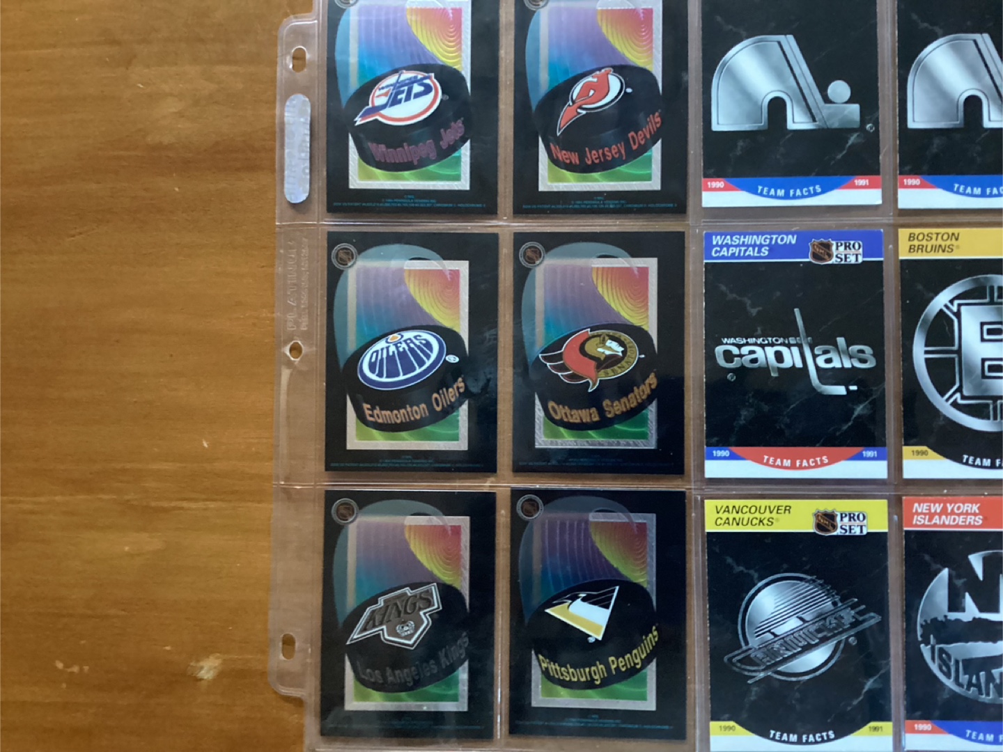 6 1994 NHL Vending Stickers & 7  1991 PRO SET NHL LOGO Cards ! - photo 2