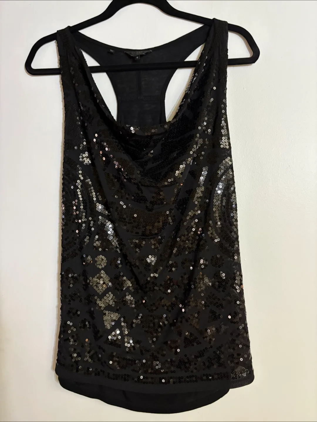 Guess Black Sequin Tank Top - M thumbnail
