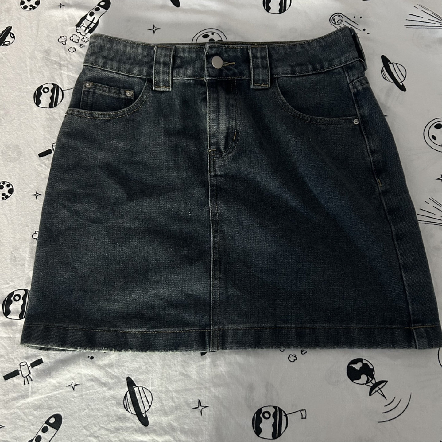 Denim Mini Skirt - Size M