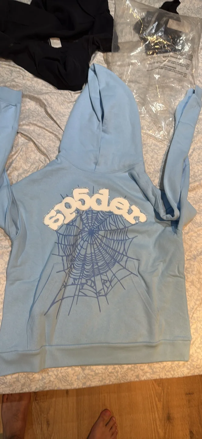 Spider Blue Hoodie Size S thumbnail