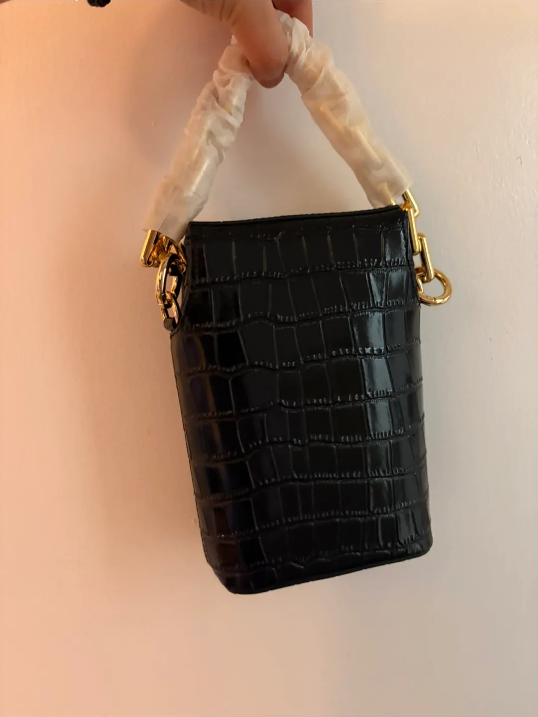 Finn Esker Black Croc Mini Bag thumbnail