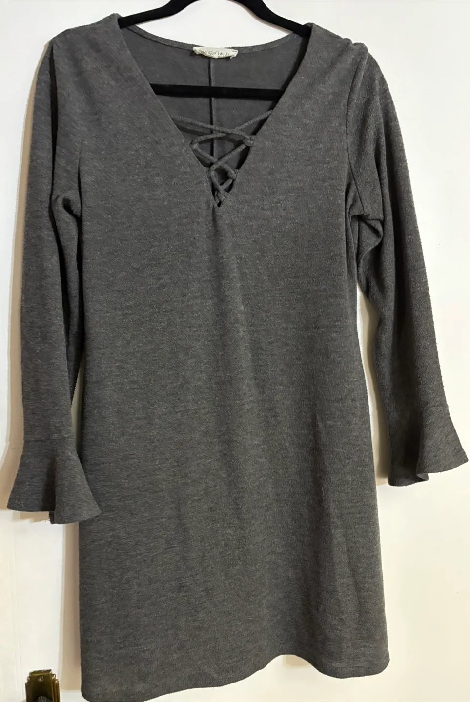 Poison Ivy Grey Long Sleeve Dress (L) thumbnail