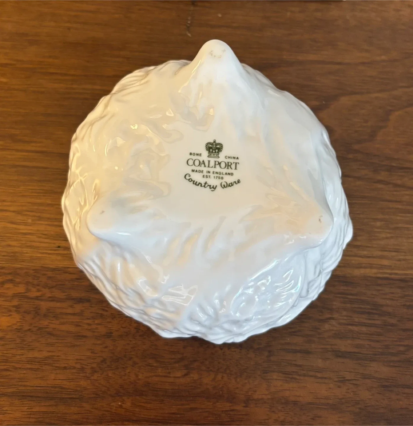 Coalport Countryware cabbage leaf footed open sugar bowl. image indicator(2)