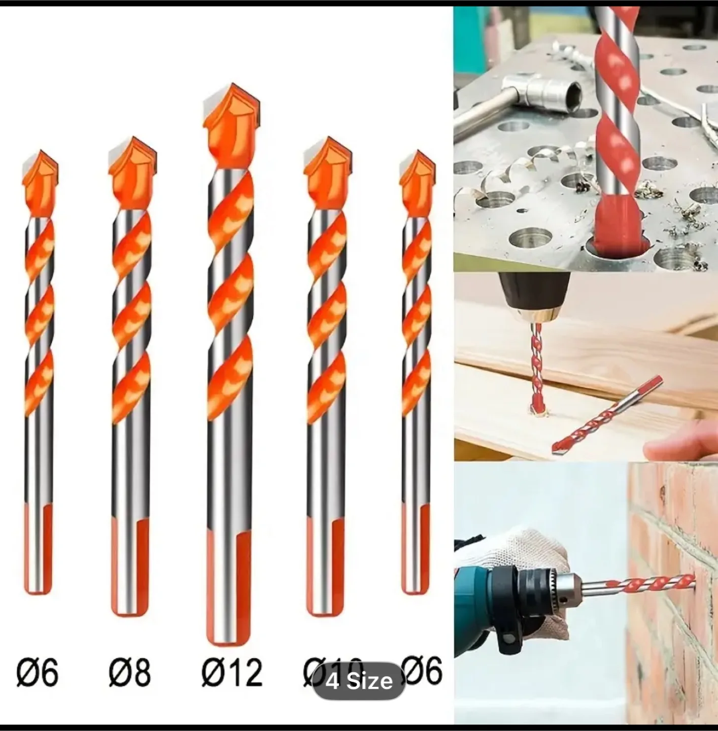 Masonry Drill Bit Set, Multifunctional Overlord Drill image indicator(4)