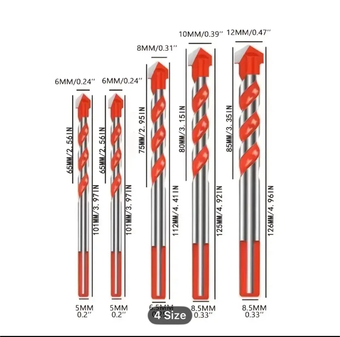 Masonry Drill Bit Set, Multifunctional Overlord Drill image indicator(9)