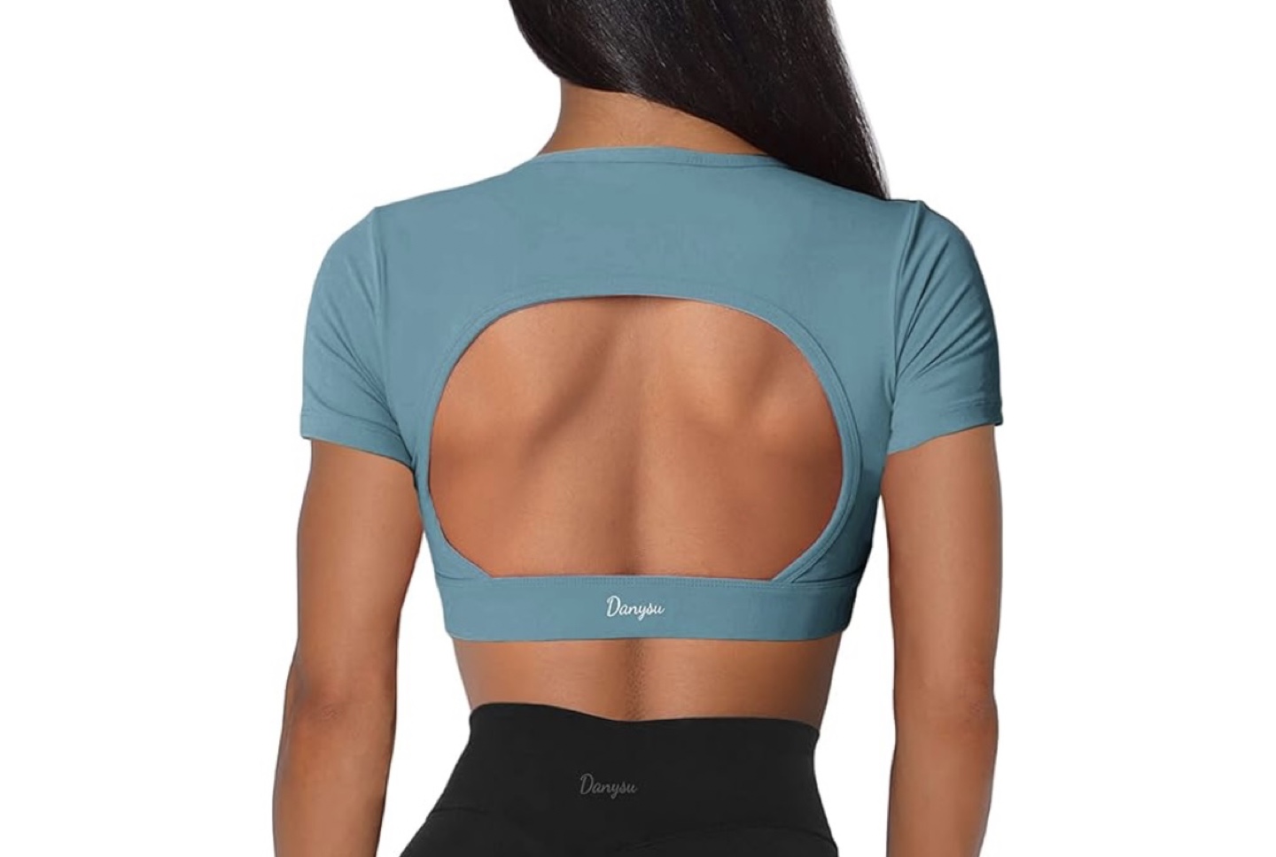 Danysu Open Back Crop Tops with Removable Pad