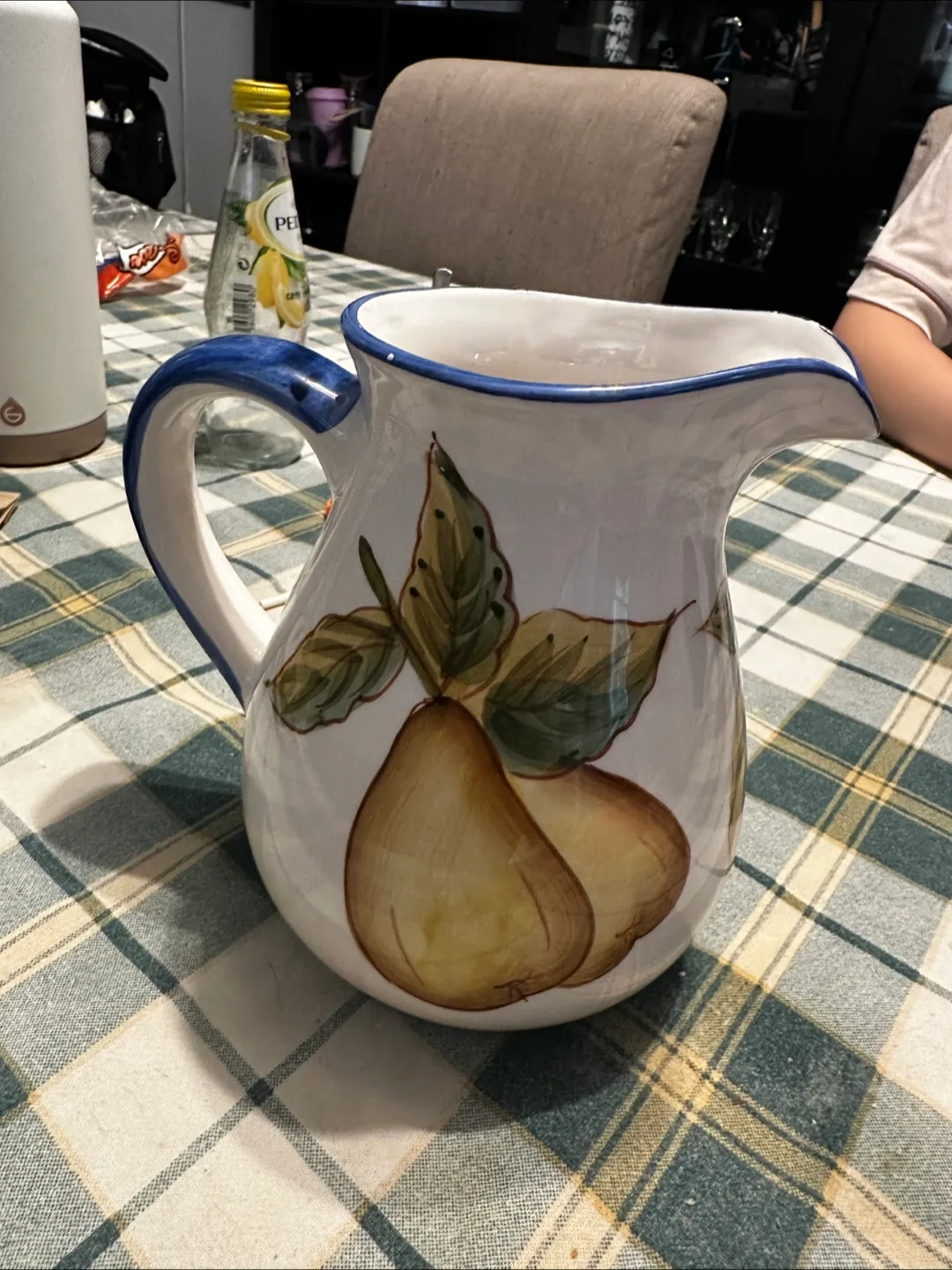 Ceramic Pitcher with Fruit Design thumbnail