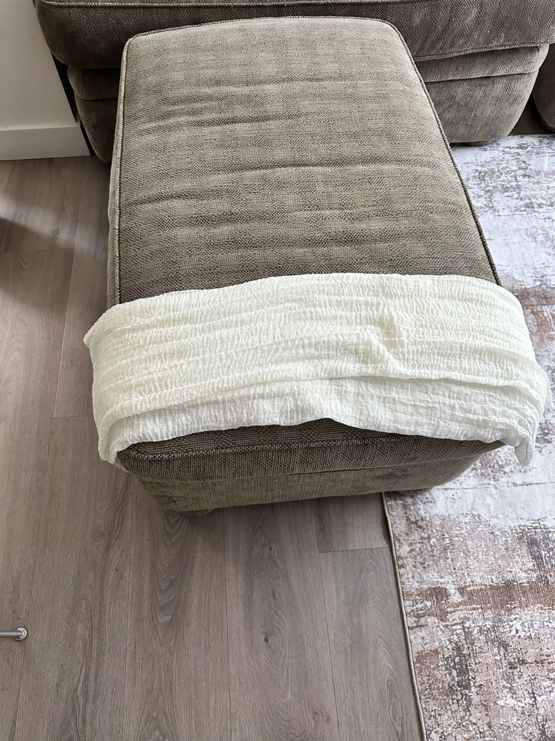 Olive Beige Sofa Set with Ottoman - photo 2