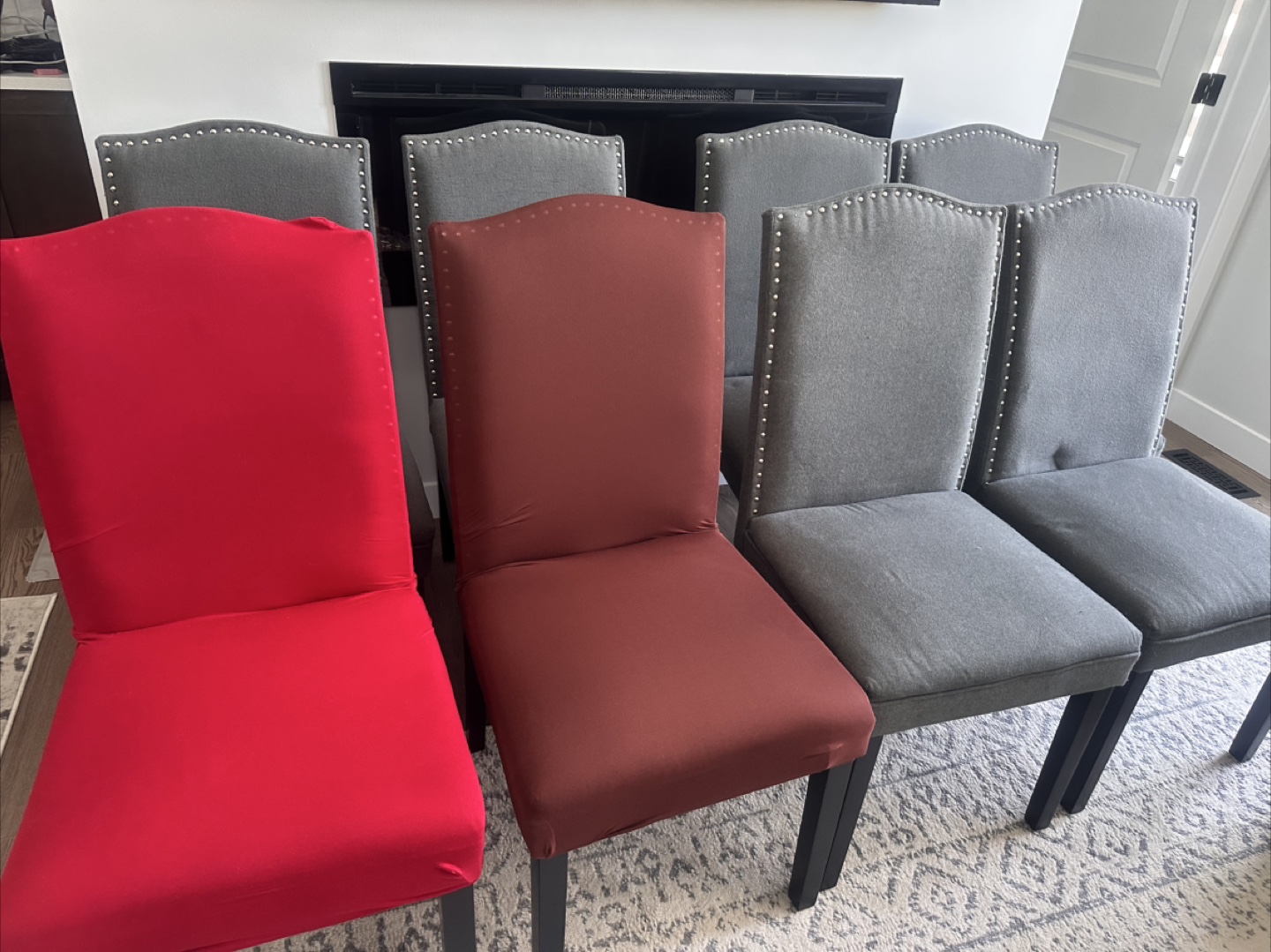 Coal Harbour Grey Dining Chairs and Covers