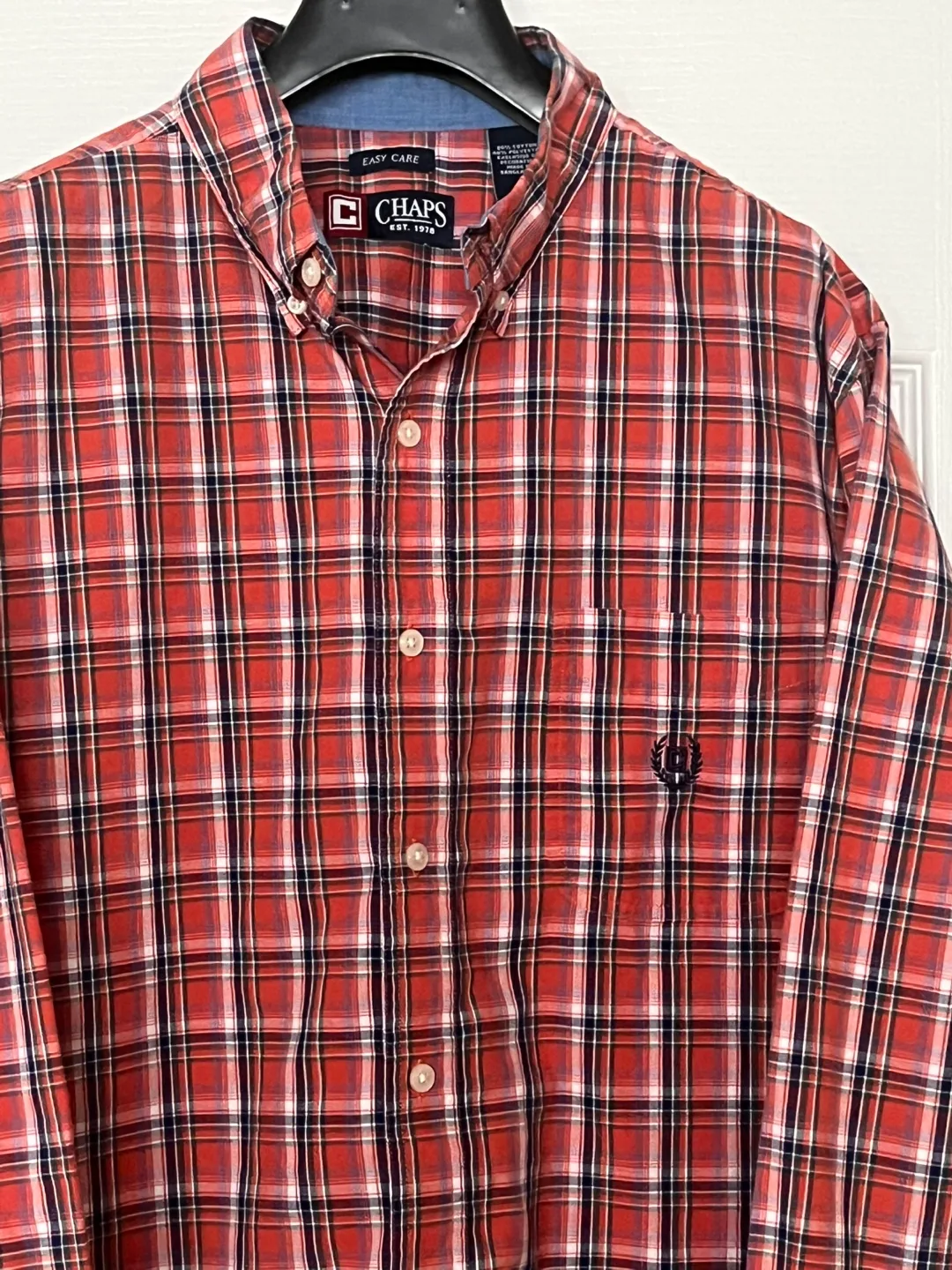 Chaps Plaid Button-Down Shirt Men’s Size Large thumbnail