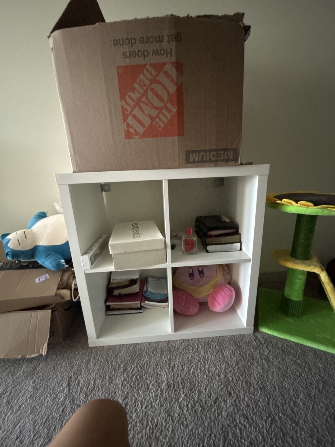 White 4-Cube Storage Shelf - photo 2