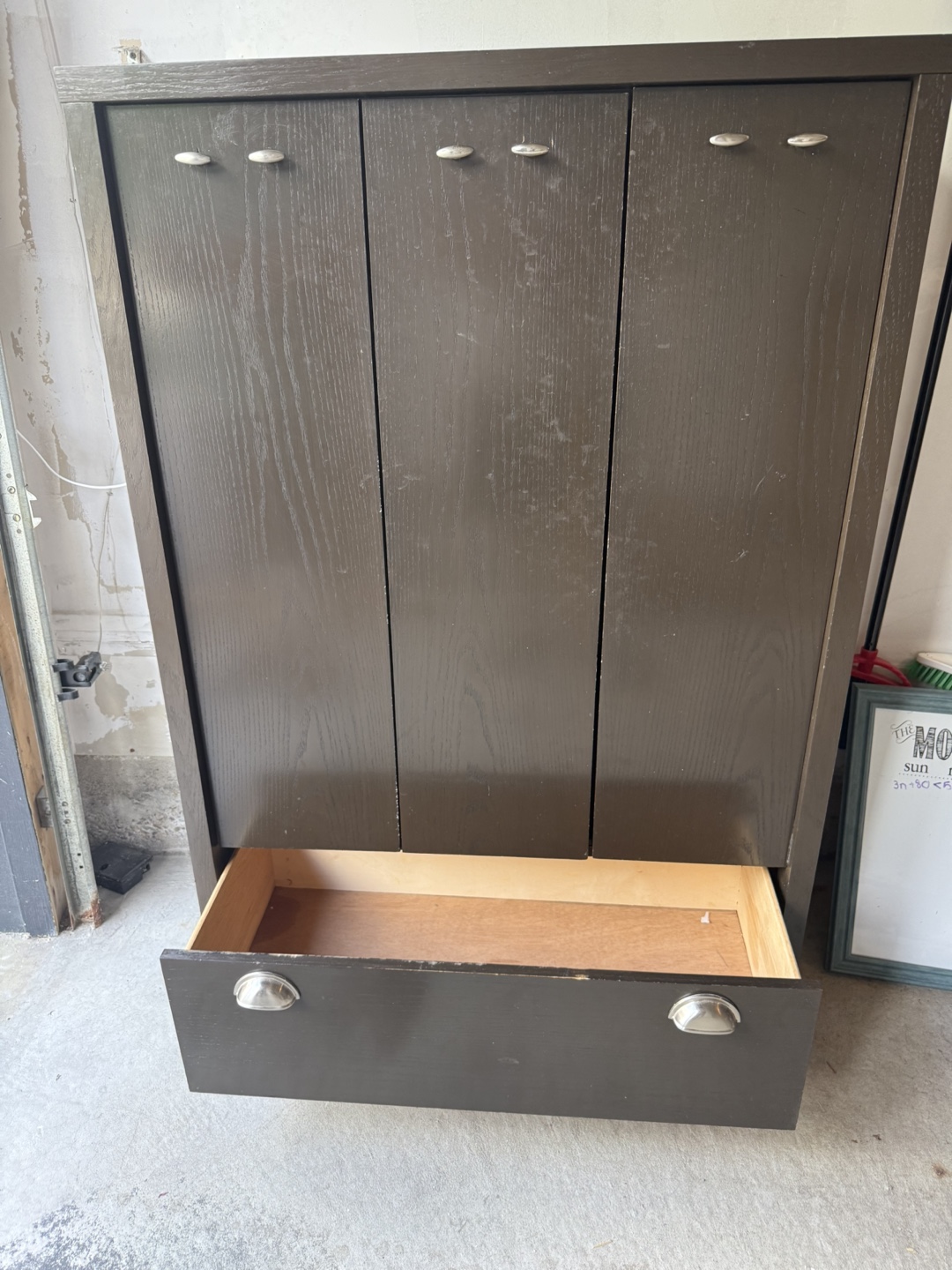 Dark Brown Wooden Cabinet - 138cm x 88cm x 45cm - photo 4