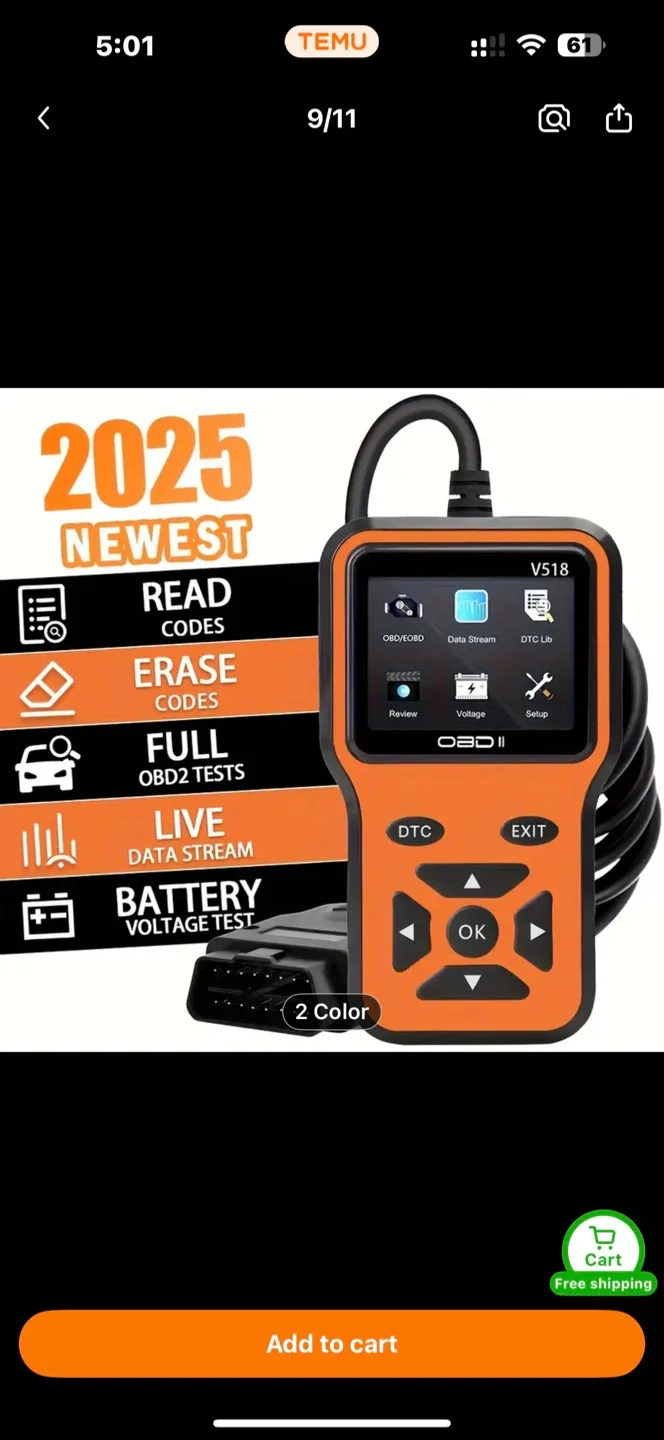 OBD2 Scanner - Heavy-Duty OBD II CAN Diagnostic Tool thumbnail