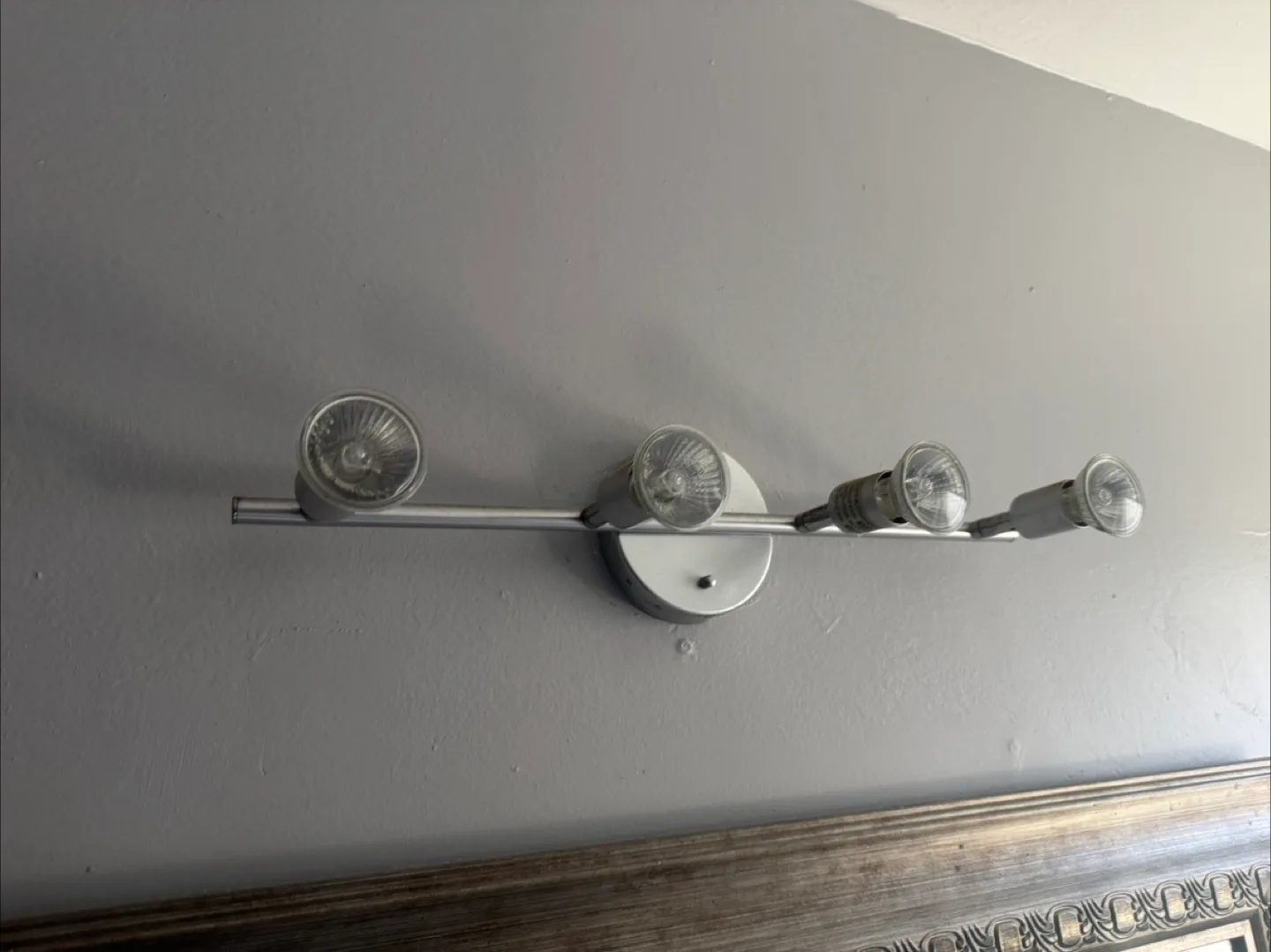 Free vanity Silver Four-Light Track Lighting Fixture