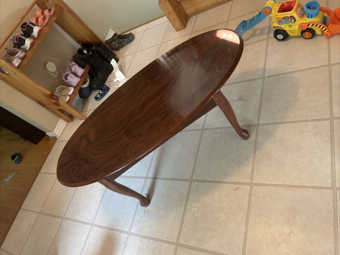 Oval Wooden Coffee Table - photo 3