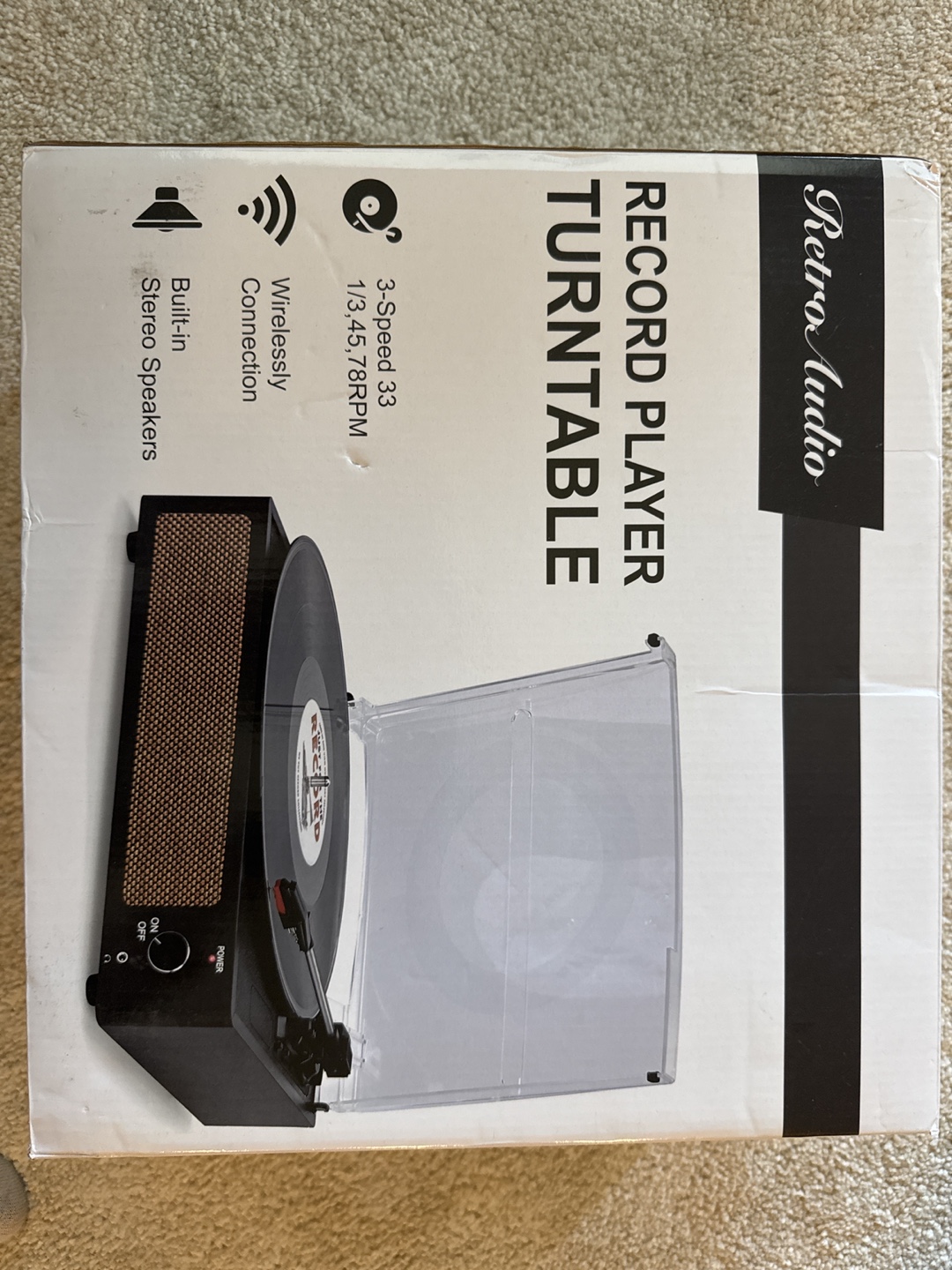 Retro Audio Record Player Turntable - New in Box!🥕 - photo 2