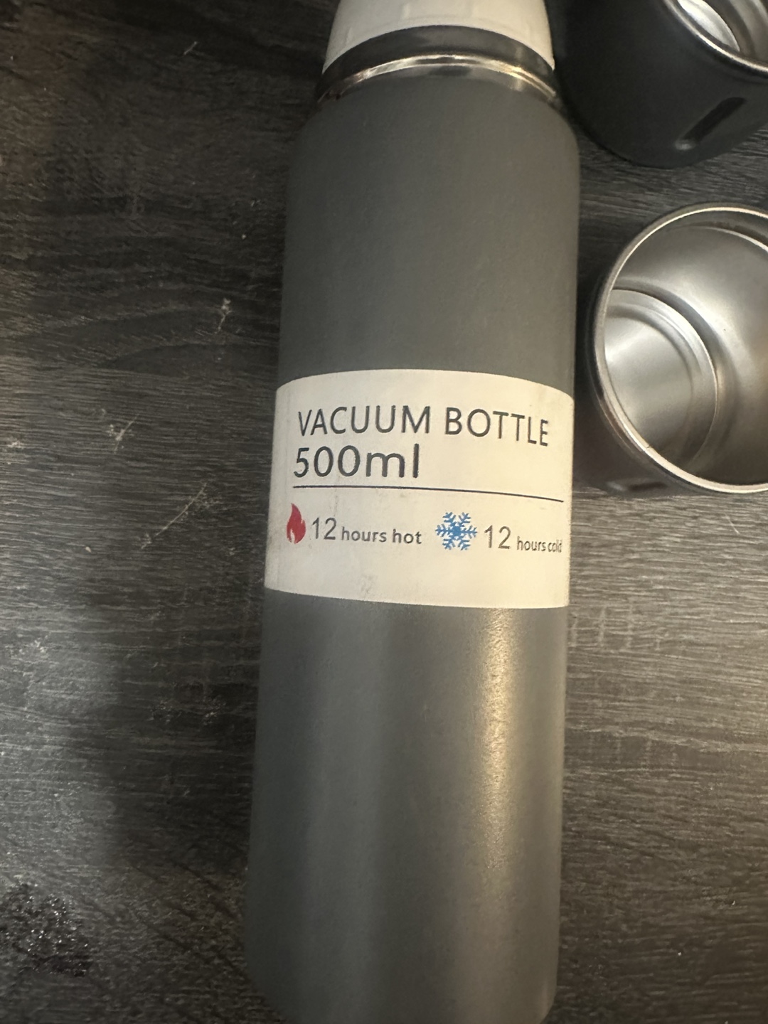 Vacuum Bottle 500ml with Cups - Keeps Hot/Cold - photo 5
