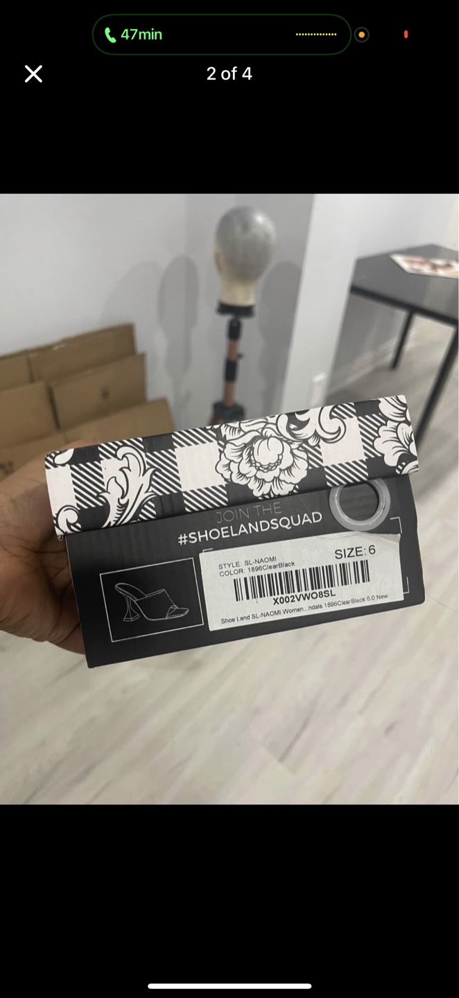 New Shoe Land Naomi Clear/Black Heels - Size 6 - photo 4