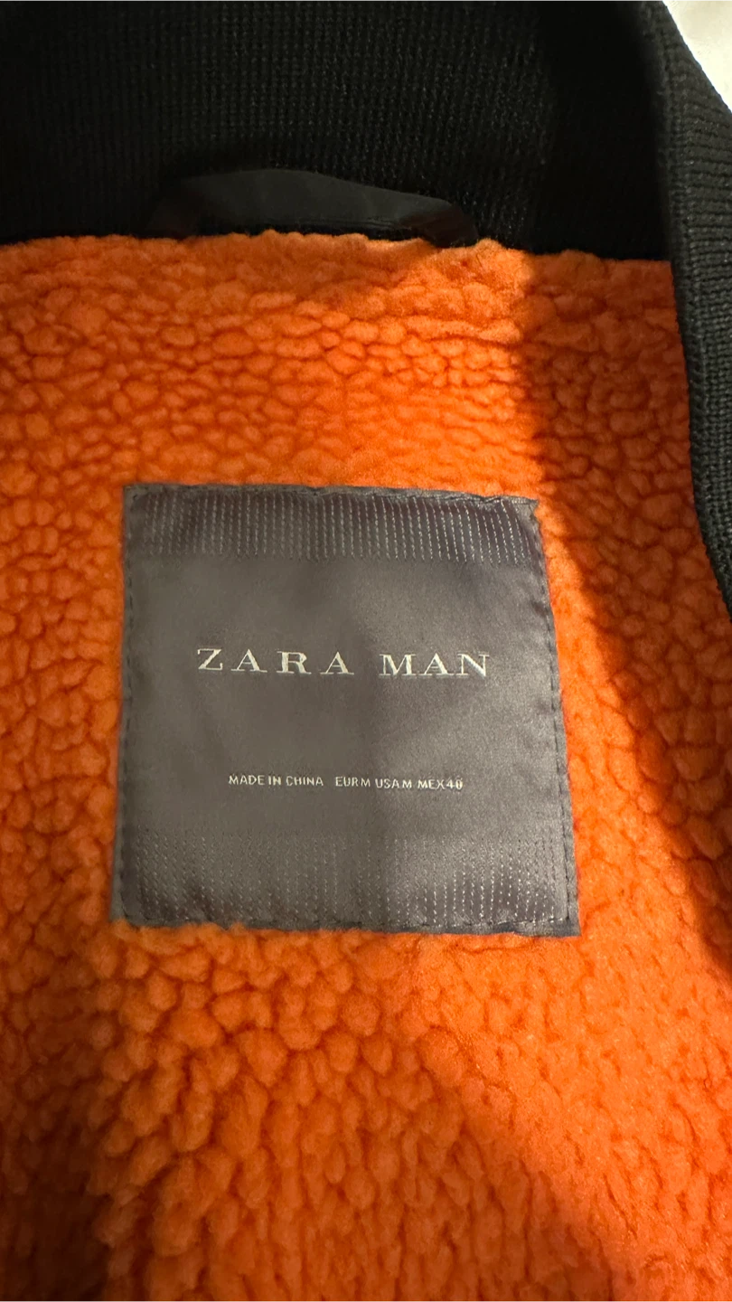 Zara Man Black Bomber Jacket - Size 40 - photo 4
