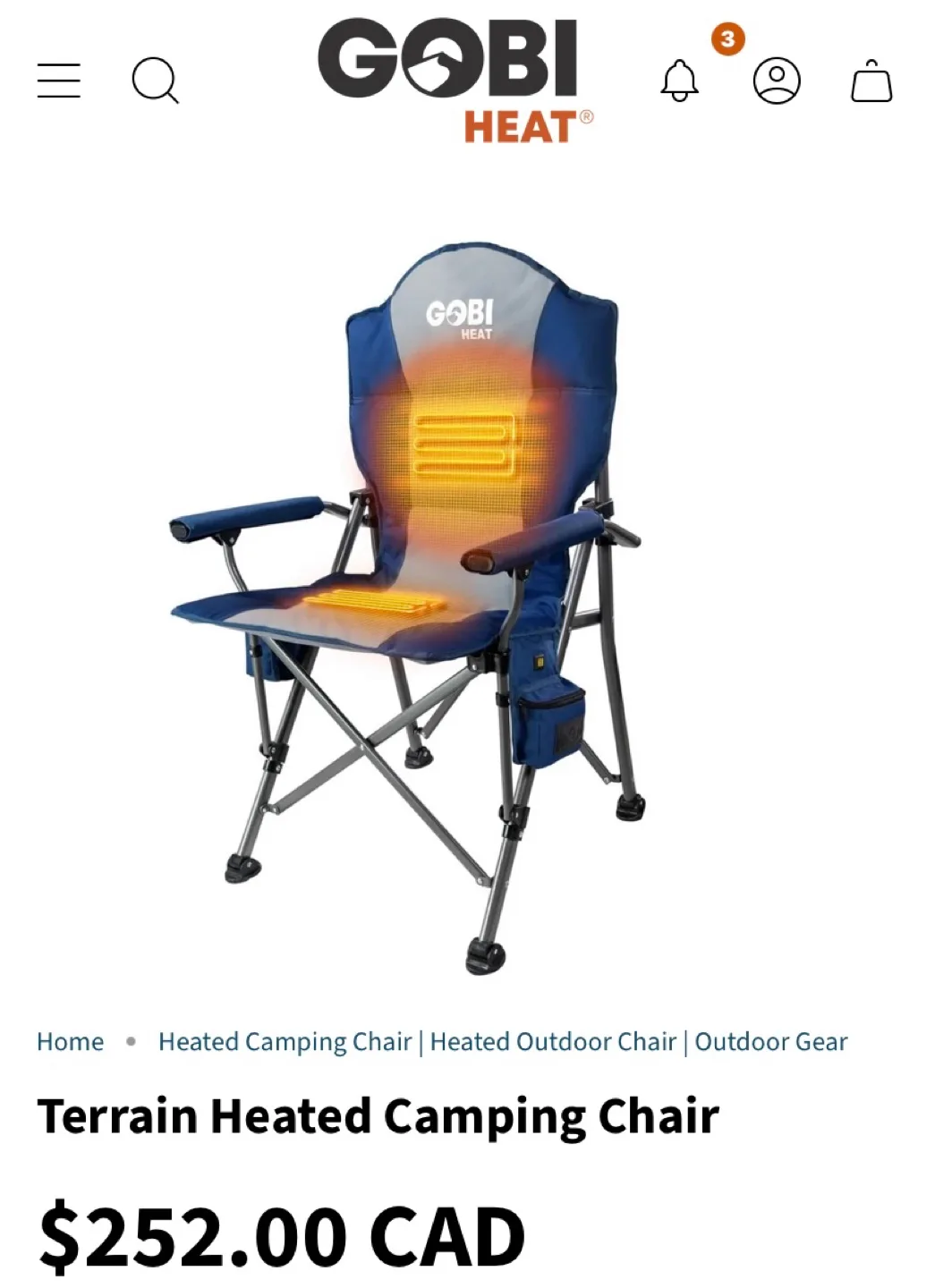 New Gobi Heat Terrain Heated Camping Chair thumbnail