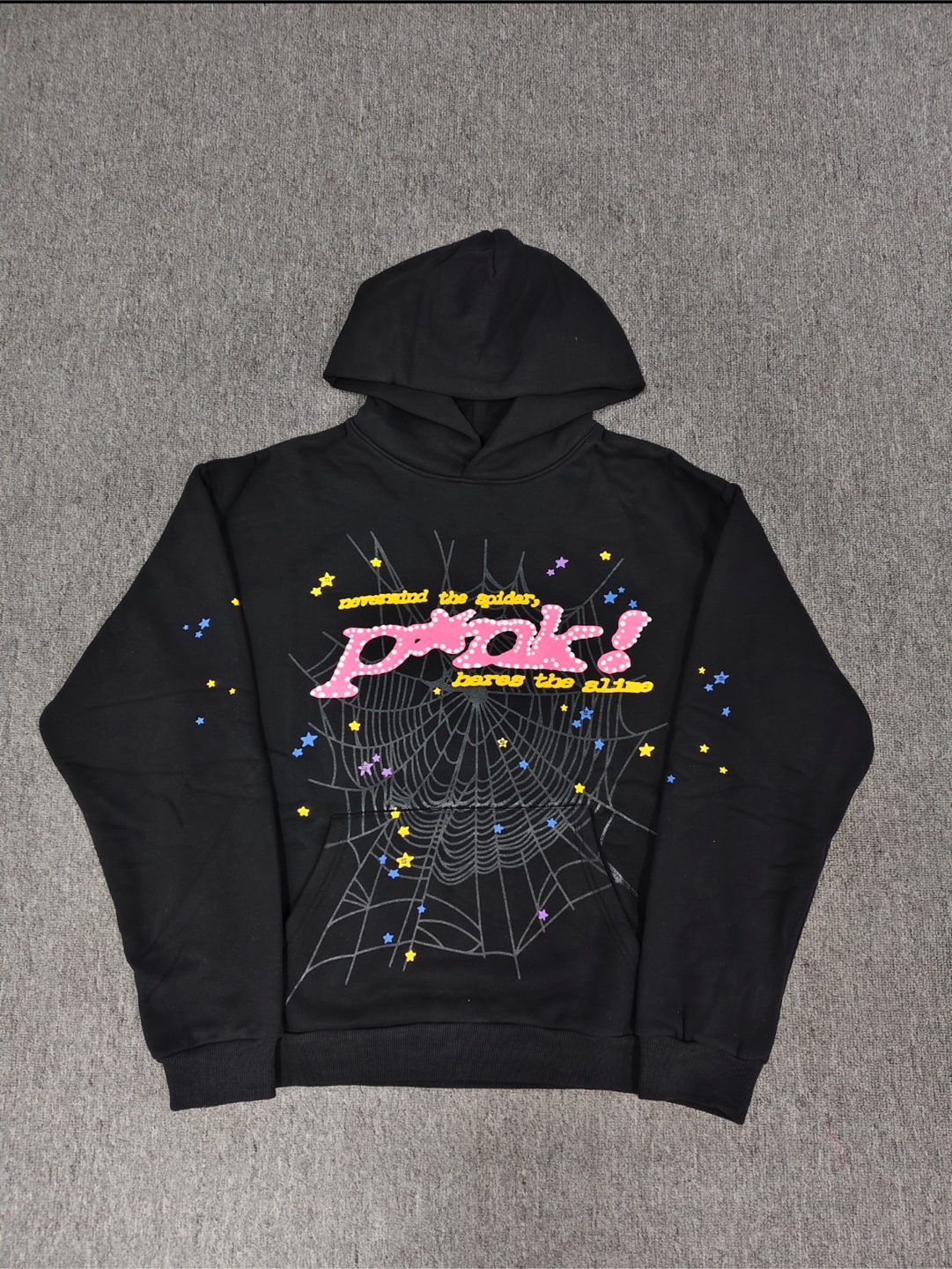 Black (pink) Sp5der Hoodie