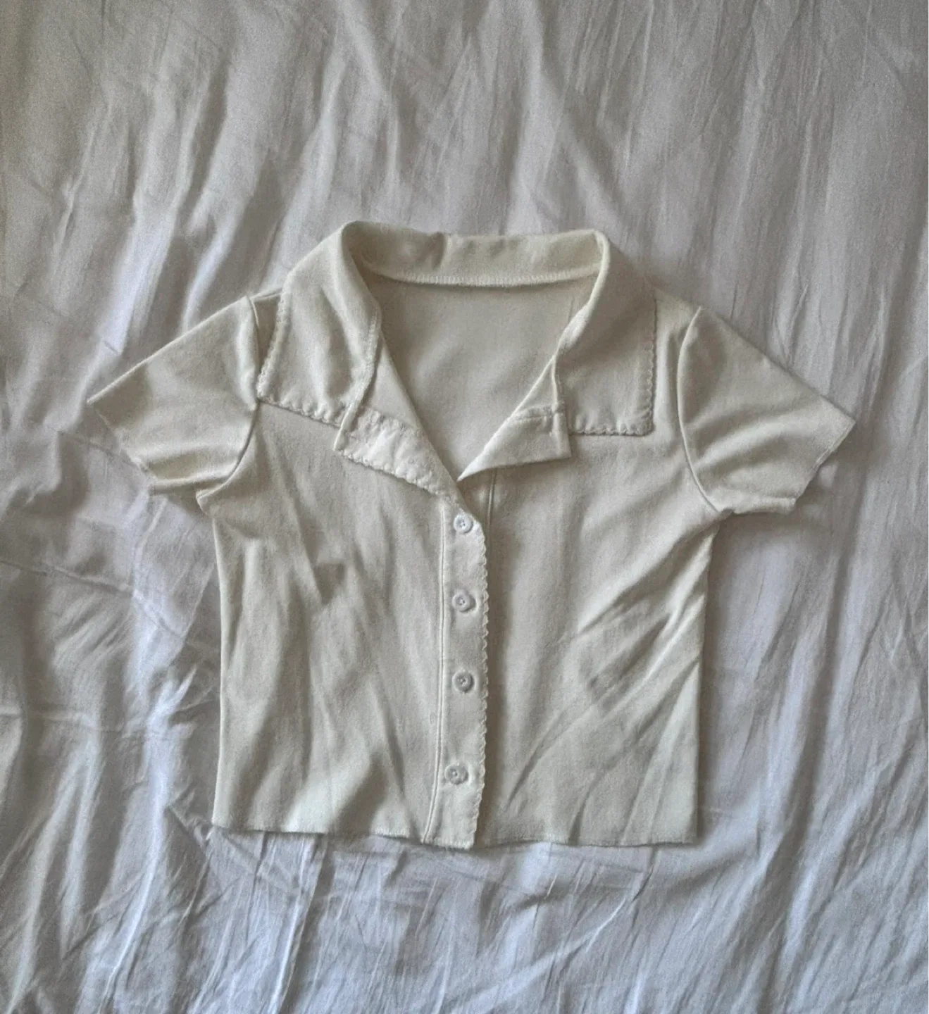 Cream Button-Up Top thumbnail