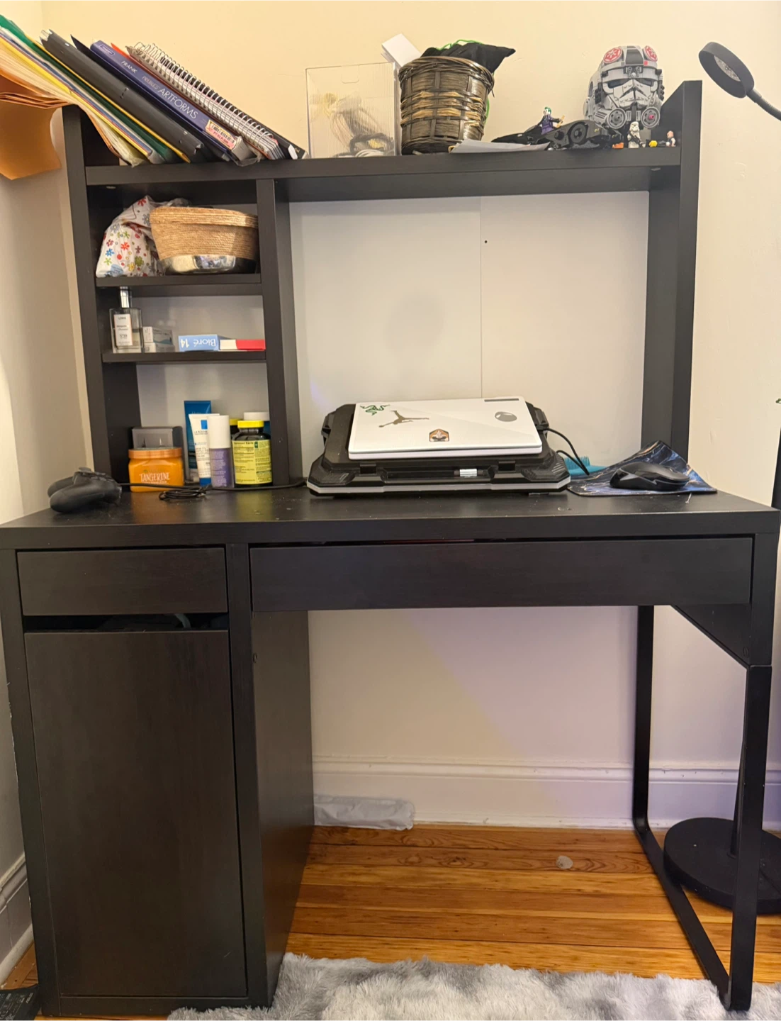 Black Desk with Hutch