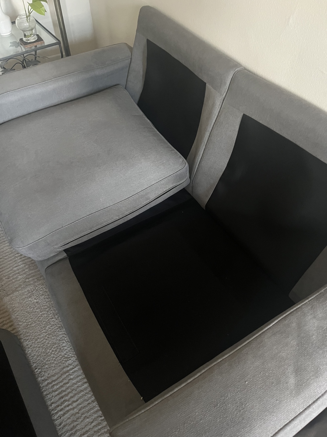 Gray Loveseat Couch - photo 2